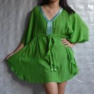 3018 Green Caftan Kaftan Kimono Tunic Cover-ups Top XL