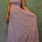 6002 Boho Purple Solid cotton Halter Smock Maxi Sundress