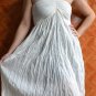 7013 Boho White Halter Summer Beach Sundress Top