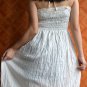 7013 Boho White Halter Summer Beach Sundress Top