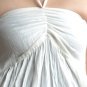 7013 Boho White Halter Summer Beach Sundress Top