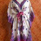1080 Vintage Kaftan Caftan Tunic Kimono V-Neck Top Blouse Dress M L XL