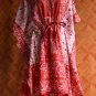 1100 Vintage Kaftan Caftan Tunic Kimono V-Neck Top Blouse Dress M L XL