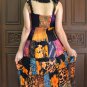 TD001 Boho Tie dye Crinkle Multi-color Floral Print Smock Sun dress XS S M L