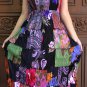 TD002 Boho Tie dye Crinkle Multi-color Floral Print Smock Sun dress XS S M L