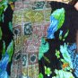TD007 Boho Tie dye Crinkle Multi-color Floral Print Smock Sun dress XS S M L