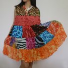 PW01 Multi-colors Patchwork Dress Top Tunic S M L PW01 Multi-colors Patchwork Dress Top Tunic S M L