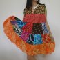 PW01 Multi-colors Patchwork Dress Top Tunic S M L
