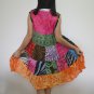 PW01 Multi-colors Patchwork Dress Top Tunic S M L