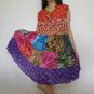 PW02 Multi-colors Patchwork Dress Top Tunic S M L