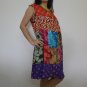 PW02 Multi-colors Patchwork Dress Top Tunic S M L