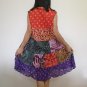PW02 Multi-colors Patchwork Dress Top Tunic S M L