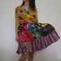 PW04 Multi-colors Patchwork Dress Top Tunic S M L