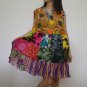 PW04 Multi-colors Patchwork Dress Top Tunic S M L