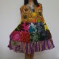 PW04 Multi-colors Patchwork Dress Top Tunic S M L
