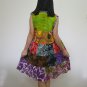 PW04 Multi-colors Patchwork Dress Top Tunic S M L
