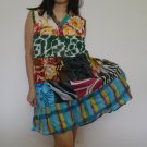 PW05 Multi-colors Patchwork Dress Top Tunic S M L