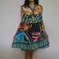 PW05 Multi-colors Patchwork Dress Top Tunic S M L