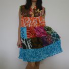 PW06 Multi-colors Patchwork Dress Top Tunic S M L PW06 Multi-colors Patchwork Dress Top Tunic S M L