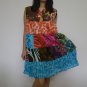 PW06 Multi-colors Patchwork Dress Top Tunic S M L