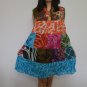 PW06 Multi-colors Patchwork Dress Top Tunic S M L