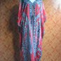 5027 Vintage Long Kaftan Caftan Tunic Kimono V-Neck Top Blouse Dress M L XL