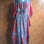 5027 Vintage Long Kaftan Caftan Tunic Kimono V-Neck Top Blouse Dress M L XL
