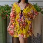 304 Boho Floral Caftan Kaftan Kimono Tunic Cover-ups Dress Top Blouse