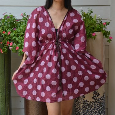 308 Boho Caftan Kaftan Kimono Tunic Cover-ups Dress Top Blouse