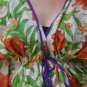 312 Boho Floral Caftan Kaftan Kimono Tunic Cover-ups Dress Top Blouse