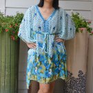 3030 Floral Chiffon Caftan Kaftan Kimono Tunic Cover-ups Top XL 3030 Floral Chiffon Caftan Kaftan Kimono Tunic Cover-ups Top XL