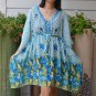 3030 Floral Chiffon Caftan Kaftan Kimono Tunic Cover-ups Top XL