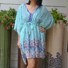 3031 Floral Chiffon Caftan Kaftan Kimono Tunic Cover-ups Top XL 3031 Floral Chiffon Caftan Kaftan Kimono Tunic Cover-ups Top XL