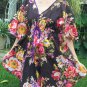 NOK01 Boho Floral Caftan Kaftan Kimono Tunic Cover-ups Dress Top Blouse