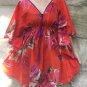 NOK03 Boho Floral Caftan Kaftan Kimono Tunic Cover-ups Dress Top Blouse
