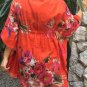 NOK03 Boho Floral Caftan Kaftan Kimono Tunic Cover-ups Dress Top Blouse