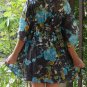 NOK04 Boho Floral Caftan Kaftan Kimono Tunic Cover-ups Dress Top Blouse