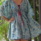 NOK06 Boho Floral Caftan Kaftan Kimono Tunic Cover-ups Dress Top Blouse