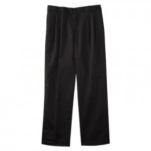 Young Mens' Uniform Pleat Front Pant - Black