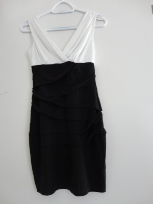 Sweet Storm-Black White Stretch Dress-Small Size
