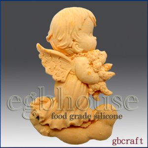 2D Food Grade Silicone Mold - Praying Angel -Hariel