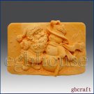 2D Silicone Soap Mold - Santa and the Snowman