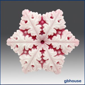 Silicone Soap n Floating Candle Mold  Snowflake 7