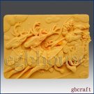 2D Soap Silicone Mold – Rudolph Pulling Santa in Sleigh 2D Soap Silicone Mold – Rudolph Pulling Santa in Sleigh