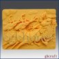 2D Soap Silicone Mold – Rudolph Pulling Santa in Sleigh