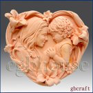 2D Silicone Soap Mold - Mother & Child in Heart