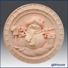 2D Silicone Soap Mold – Snowman in the Garden