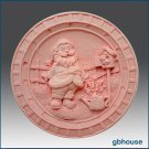 2D Silicone Soap Mold – Santa in the Garden