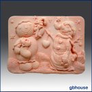Soap and Candle Mold – Gingerbread man and Snowman