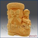 3D Silicone Soap & Candle Mold - Girl on Christmas Boot
